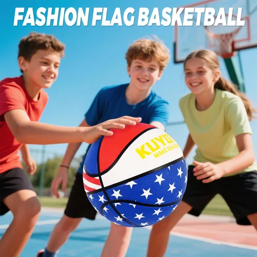Miniatura 3 de KUYOTQ Kids Toddler Youth Adult Size 3/4/5/6/7 Basketball 22/25.5/27.5/28.5/29.5" Thickened Rubber or Faux Leather Indoor Outdoor Basketball for