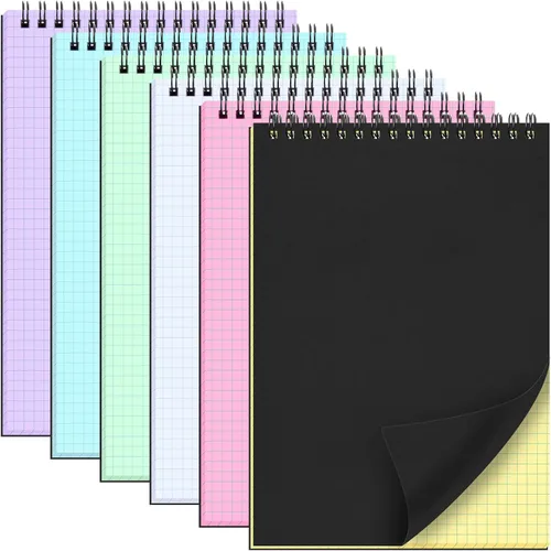 Miniatura 16 de Engrowtic Paquete de 1 bloc de notas en espiral de papel cuadriculado A5, bloc de notas encuadernado con alambre, bloc de notas de cuadrícula