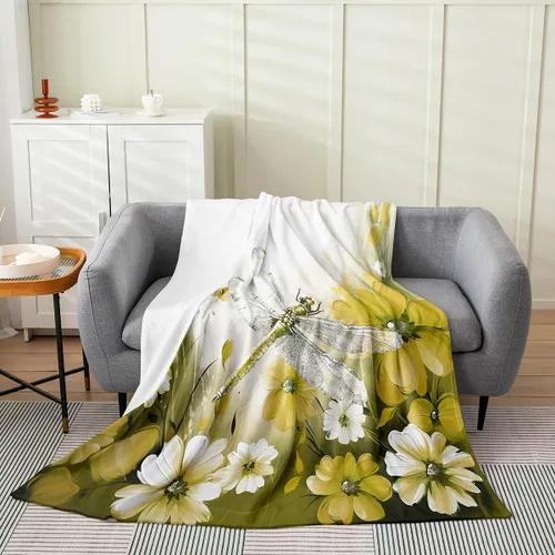 Miniatura 35 de Erosebridal Manta de abeja de 40 x 50 pulgadas, manta de sherpa cálida con estampado de animales 3D para sofá de cama, manta de microfibra suave