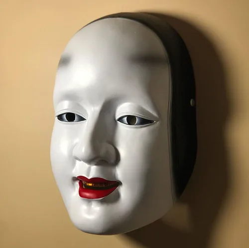 Miniatura 4 de Gmasking Máscara de resina Prajna japonesa Noh Cosplay para adultos, disfraz decorativo para fiesta de Halloween