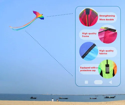 Miniatura 4 de HENGDA KITE Cometa Phoenix, para niños y adultos, fácil de volar, excelente diseño de tela y estructura, las imágenes son hermosas en alta