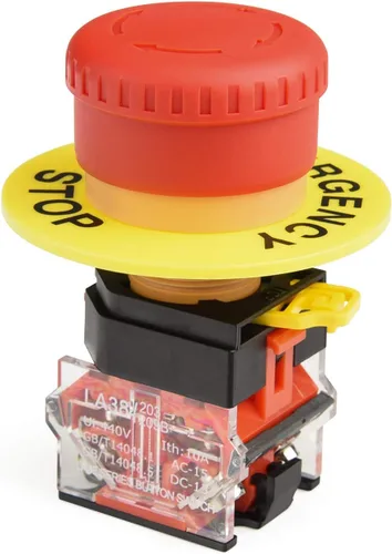 Miniatura 11 de APIELE Interruptor de botón de parada de emergencia hongo rojo NC de 22 mm 600 V 10 A XB2-01ZS