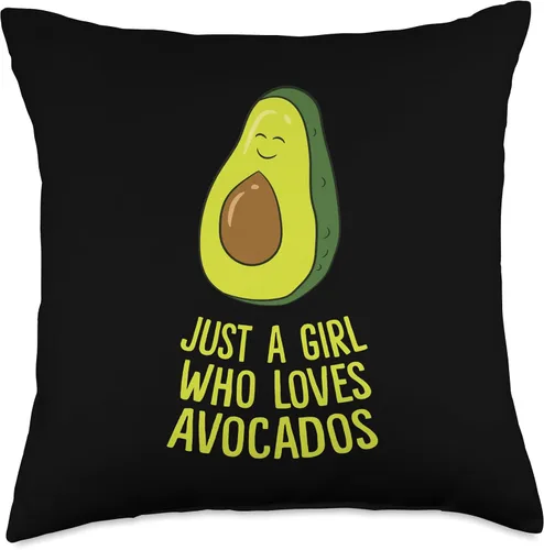 Miniatura 5 de Lindos regalos de aguacate para los amantes del aguacate Just Loves Cute aguacate Girl Throw almohada, 15.7 x 15.7 in, multicolor