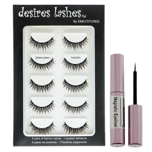 Miniatura 9 de Paquete múltiple de pestañas postizas con imán natural, 5 pares, gracia