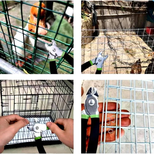 Miniatura 7 de Kit de Alicates para Anillas de Cerdo con 270 Piezas de Anillas de Cerdo de Acero Galvanizado de 3/4", 1/2", 3/8", Kit de Alicates Rectos