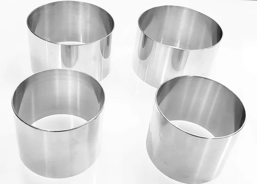 Miniatura 9 de Paquete de 4 moldes de acero inoxidable para suministros de cocina Sunrise, 3 x 2.75 pulgadas (3 x 2.75 pulgadas)