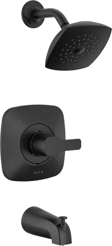 Miniatura 9 de Delta Faucet Modern Kit de Acabado Cromado de Una Sola Manija para Bañera y Ducha, Grifo de Ducha con Cabezal de Ducha de Un Solo Rociador Cromo