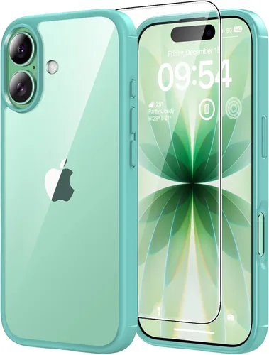Miniatura 30 de TAURI Funda magnética 2 en 1 transparente para iPhone 14 Pro, compatible con Magsafe [no amarillenta] con protector de pantalla, protección de grado