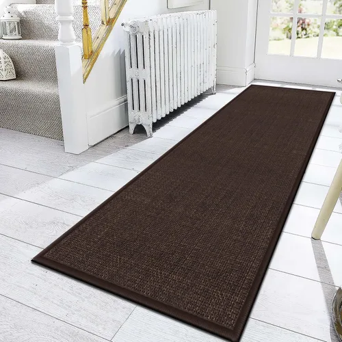 Miniatura 46 de GOYLSER Alfombras de yute de 15 pies para pasillo, alfombra de cocina, antideslizante, lavable, absorbente, alfombra de pasillo color beige
