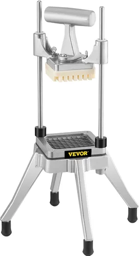Miniatura 4 de VEVOR Picador comercial de frutas y verduras, cortador de patatas fritas de acero inoxidable con 4 cuchillas de 1/4 pulgadas 3/8 pulgadas 1/2