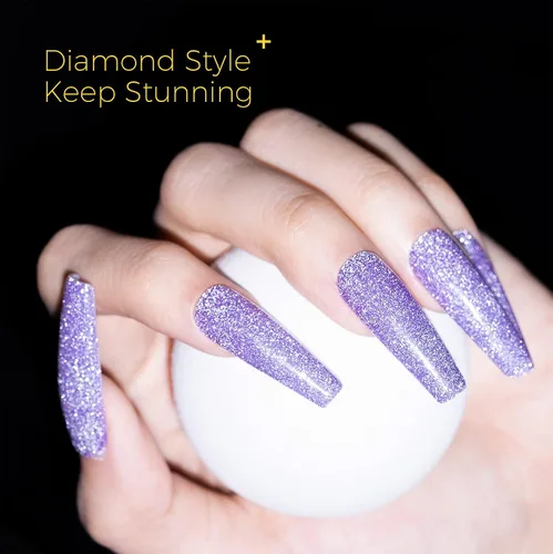 Miniatura 2 de BURANO Esmalte de uñas de gel reflectante, 0.2 fl oz, esmalte de gel reflectante con purpurina de diamante, esmalte de gel de color brillante