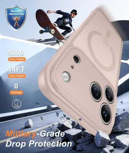 Miniatura 261 de FNTCASE Funda para iPhone 17 Pro: Fundas delgadas translúcidas de color azul claro compatibles con MagSafe, protección completa de la cámara