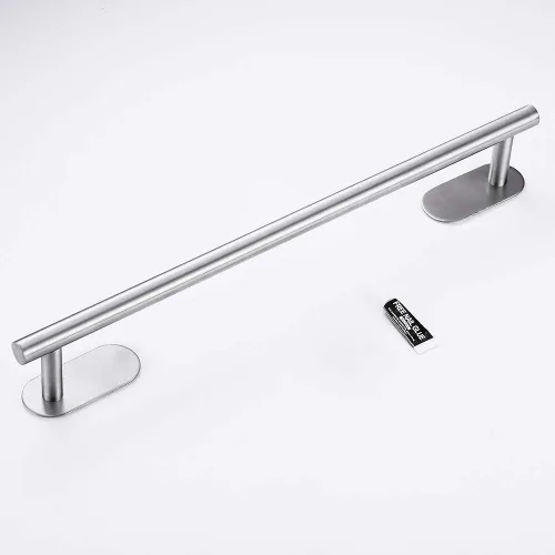 Miniatura 4 de Toallero autoadhesivo de 20 pulgadas para montar en la pared, acero inoxidable, pulido, para baño, cocina, sin taladro, mate, moderno, decoración