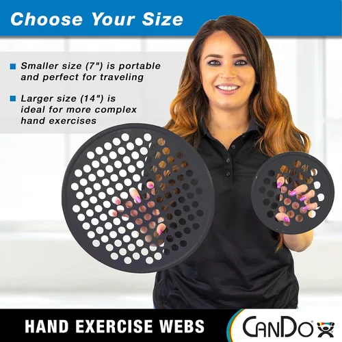 Miniatura 2 de CanDo Redes de ejercicio para manos para fisioterapia, fortalecimiento del agarre y entrenamientos de resistencia para manos, dedos, muñeca