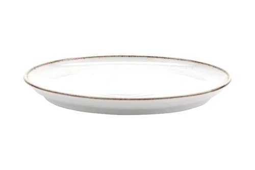 Miniatura 2 de G.E.T. - Plato cupé de porcelana de alta resistencia, 7 pulgadas, color beige (juego de 12)