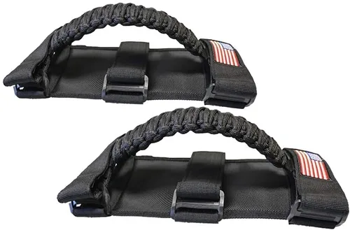 Miniatura 2 de 2 asas de agarre para barra antivuelco, mango de agarre de paracaídas para Jeep Wrangler YJ TJ JK JL y Gladiator JT 1955-2024 UTV ATV, apto
