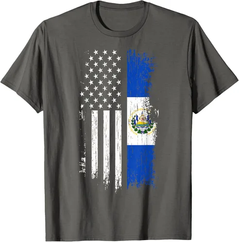 Miniatura 86 de Camiseta de la bandera de Estados Unidos salvadoreño - Camiseta de El Salvador USA