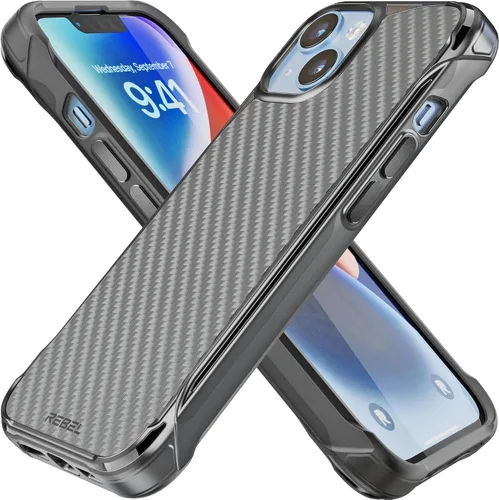 Miniatura 13 de REBEL Funda para iPhone 14 Plus [Serie de fibra de aramida Gen-4] Fuerte compatible con MagSafe, esquinas protectoras a prueba de golpes, botones