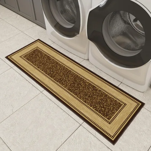 Miniatura 13 de Ottomanson Alfombra Corredor de Pasillo de 20" x 59" pulgadas, Alfombras de Área con Borde Antideslizante, Fácil de Limpiar, Alfombra Corredor