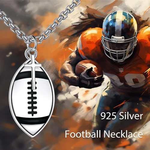Miniatura 6 de YFN Collar deportivo de plata de ley con colgante "I Can Do All Things", joyería para mujeres, hombres, niños y niñas