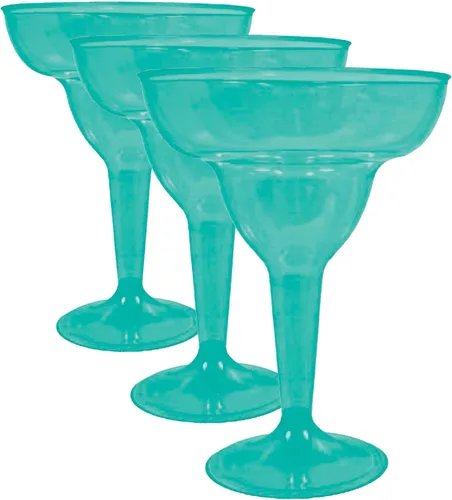 Miniatura 2 de Colores surtidos de Fiesta Cinco De Mayo vajilla divertida, vasos de margarita de plástico 8 oz, 20