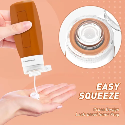 Miniatura 3 de Redfly Botellas de viaje para artículos de aseo personal, contenedores de tamaño de viaje aprobados por la TSA de 3 oz, sin BPA, contenedores a