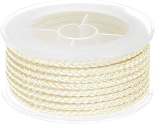 Miniatura 50 de HARFINGTON Cordón de hilo de nailon para cuentas de 0.063 in, cuerda de nailon trenzado extrafuerte para manualidades, pulseras, joyería, Negro