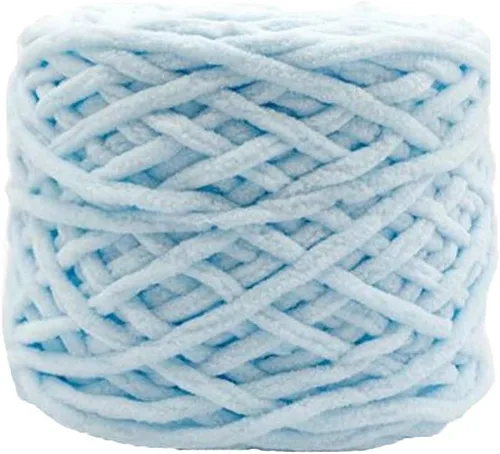 Miniatura 15 de Hilo de felpilla grueso y esponjoso, color negro, grueso, lavable, suave y cálido, hilo de punto a mano, hilo accesorio, 5.64 oz