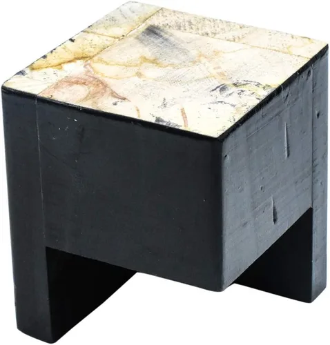 Miniatura 5 de Mysummer Paquete de 4 elevadores cuadrados para muebles, color negro, añade 2 pulgadas de altura al sofá, escritorios, mesas y sillas, crea patas