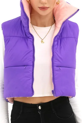 Miniatura 8 de Xeoxarel Chaleco acolchado corto con bolsillos para mujer (XS-XXL)
