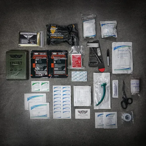 Miniatura 6 de EVERLIT Kit avanzado de trauma, torniquete CAT GEN-7, compatible con TCCC, bolsa táctica IFAK de combate militar con férula de 36 pulgadas de nylon