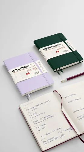 Miniatura 2 de LEUCHTTURM1917 - Agenda semanal y cuaderno de 18 meses mediano A5, julio de 2023 - diciembre de 2024, inglés, tapa dura, negro