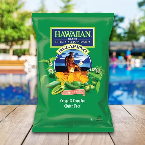 Miniatura 5 de Hawaiian Brand Kettle Style Papas Fritas Surf Pack, 18 Bolsas de Porción Individual (1 oz Cada Una) – Incluye Sabores Sweet Maui Onion, Luau BBQ