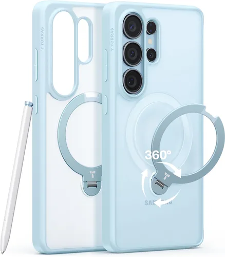 Miniatura 15 de TORRAS Soporte Magnético Giratorio de 360° para Funda Samsung Galaxy S24 Ultra, Compatible con Magsafe, Resistente a Golpes de Grado Militar Funda