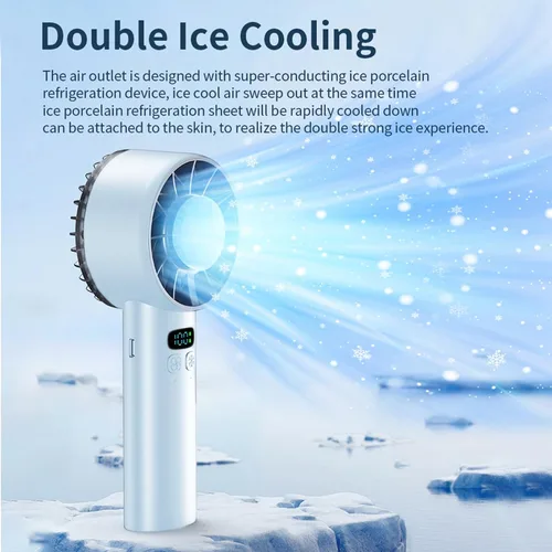 Miniatura 8 de Ventilador portátil de mano esencial de viaje – Ventiladores de cara de enfriamiento pequeño ventilador de escritorio, ventilador personal