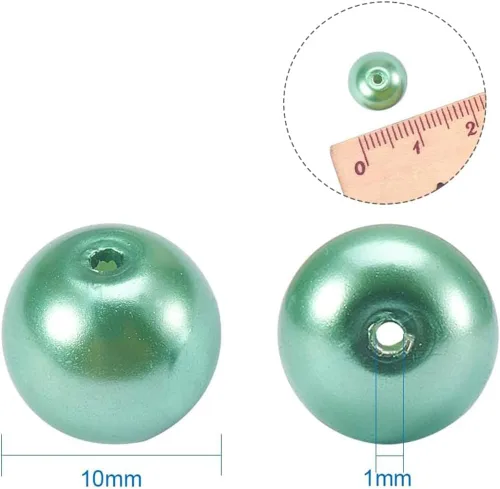 Miniatura 2 de PH PandaHall - Juego de cuentas redondas de cristal para hacer joyas, 10mm