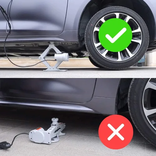 Miniatura 3 de Trihelper - Kit de gato eléctrico para automóvil de 12 V con tijera eléctrica con capacidad de 3 toneladas para cambio de neumáticos y emergencias