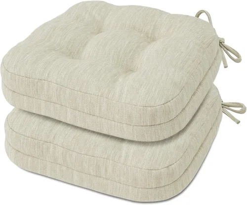 Miniatura 19 de Shinnwa Juego de 2 cojines para silla de comedor, cojines para silla de cocina de espuma viscoelástica de doble capa, almohadillas de asiento