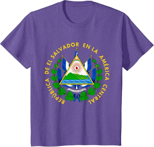 Miniatura 59 de Camiseta con diseño de emblema de la bandera de El Salvador