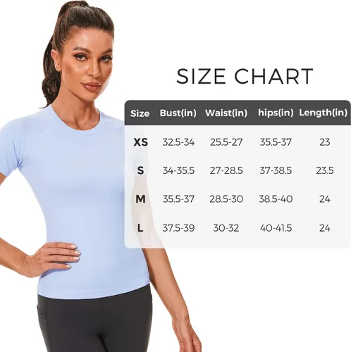Miniatura 6 de Stelle Camisetas de entrenamiento para mujer, sin costuras, de manga larga, con agujeros para el pulgar para deportes, correr, atléticas, ajustadas