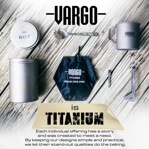 Miniatura 6 de Vargo Serie Titanium BOT Botella de agua ultraligera de 1 litro (34 onzas) que pesa 5.2 onzas (5.19 oz) Mochilero camping multiusos