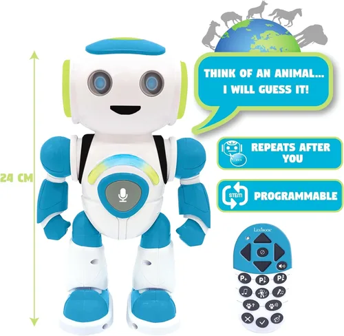 Miniatura 2 de LEXiBOOK - Powerman Jr. Robot inteligente interactivo para niños que lee en la mente, juguete para niños, baila, reproduce música, cuestionario