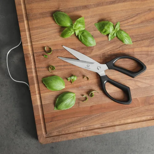 Miniatura 3 de Babish Tijeras de Cocina Multiusos Extra Resistentes, Tijeras de Acero Inoxidable Duradero con Hoja de 4 Pulgadas, Negro