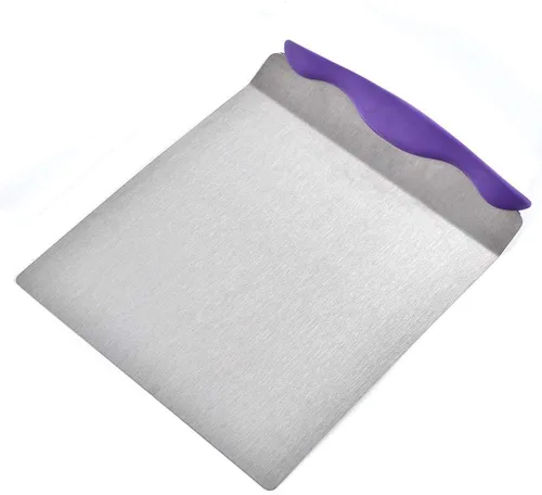 Miniatura 7 de Levantador seguro para tartas, 7.8 x 9.6 pulgadas, acero inoxidable, pala de transferencia de pizza, bandeja cuadrada para tartas, herramienta