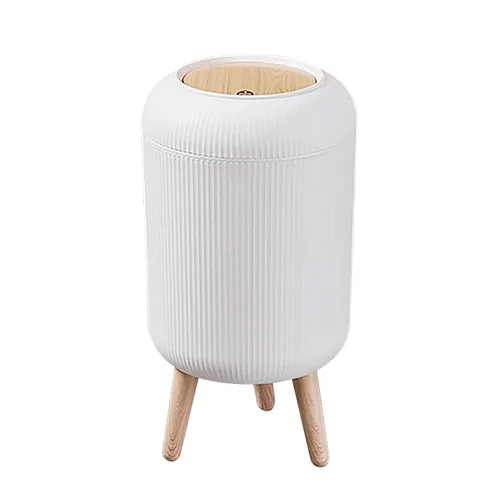 Miniatura 9 de WanWanKa Mini bote de basura de plástico blanco, capacidad de 2.6 galones, diseño delgado, antiolor, fácil de limpiar, adecuado para cualquier lugar