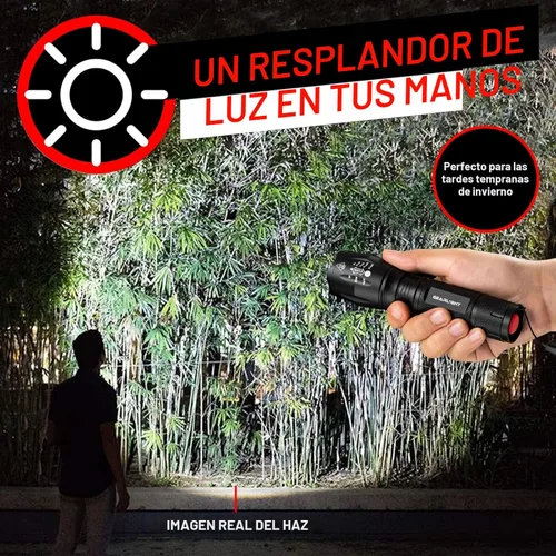 Miniatura 4 de Linterna de mano LED táctica GearLight S1000, 2 unidades, alto lúmen, capacidad de zoom, 5 modos, resistente al agua, la mejor para camping, aire