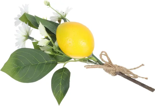 MERRYHAPY Curso de limón falso corte de rama de limón para restaurante casero decoración vibrante color al azar