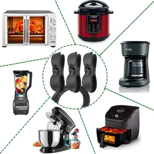 Miniatura 4 de Organizador de cables para electrodomésticos de cocina - Negro