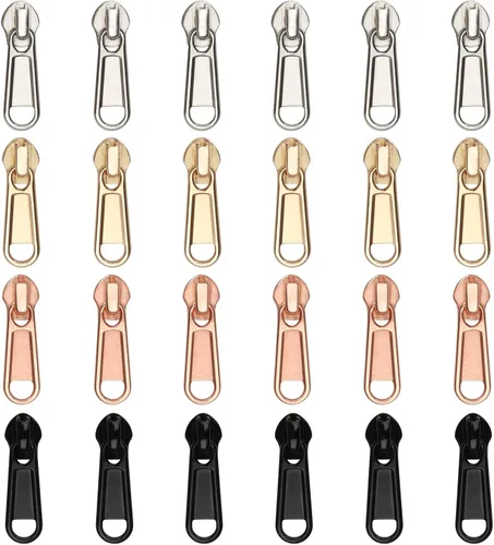 Miniatura 34 de DOITEM 31 yardas, 10 unidades de cremalleras de costura #3, cremalleras de bobina de nailon surtidos para coser con 40 deslizadores de cremallera