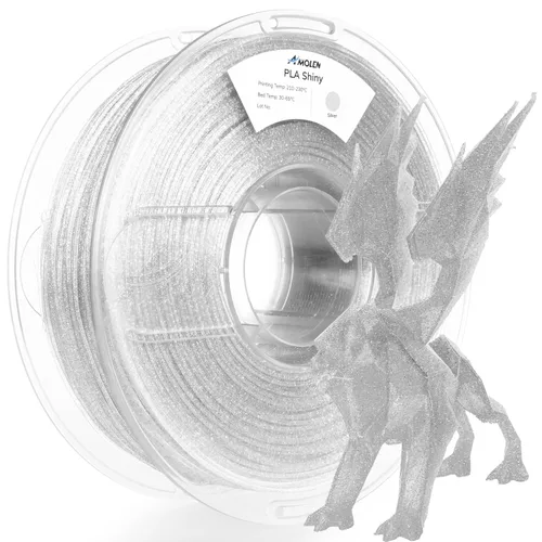 Miniatura 30 de AMOLEN - Filamento de seda PLA para impresora 3D de 1.75mm, filamento brillante blanco para impresión 3D, carrete de 1kg (2.2 libras), compatible